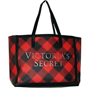 Victoria's Secret Plaid Carryall Tote Bag